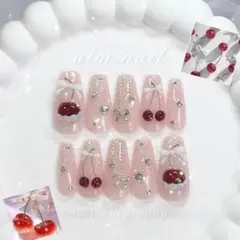 ネイルチップ オーダー フレンチガーリー 量産型 ワンホン 韓国 スナ系