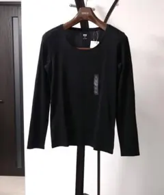 【新品】UNIQLO スーピマコットン クルーネックT ブラック Lサイズ