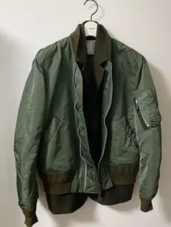 sacaiワールドマップ　MA-1 カートコバーン　サカイ 美品】20ss Sacai MA-1 ワールドマップ ブルゾン カートコバーン