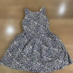 【シミあり】ポロラルフローレン紺色 花柄ノースリーブワンピース 120cm