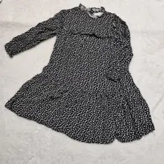 ZARA 小花柄 長袖ワンピース サイズ10 Ｋ-3