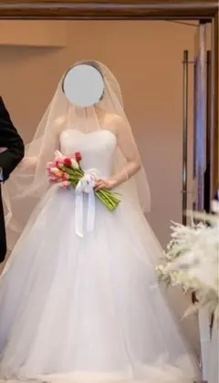 ホワイト チュール ウェディングベール