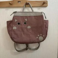 IBIZA イビザ　￼ピンク　リュックサック￼ ナイロン　ねこのサムネイル
