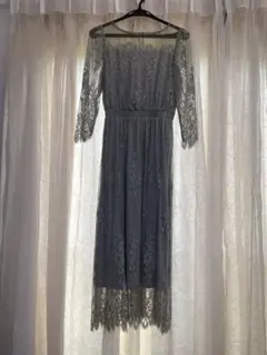 【結婚式にも】ROPÉ PICNIC レースワンピース38サイズ（M）　カーキ
