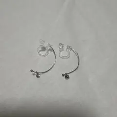 ハーフフープ イヤリング シルバーカラー