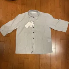 【新品未使用】高島屋Style Plus 5分袖シャツ Mサイズ グレーのサムネイル