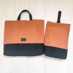 SALE レッスンバッグ 絵本袋 上履き袋 2点セット♩ シンプル 入園入学