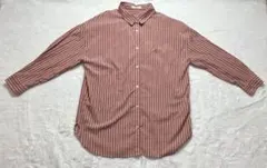 Classical Elf ワンポイント刺繍 ストライプ オーバーサイズシャツ