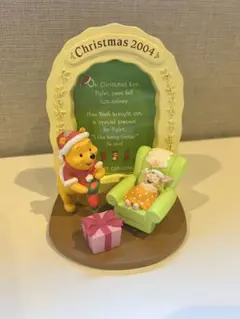 プーさん クリスマスフィギュア 2004年　写真立て
