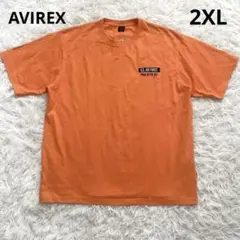 アヴィレックス AVIREX 半袖 Tシャツ カットソー　オレンジ 2XL 3L