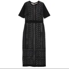 ラグナムーン ジオメトリックレースドレス S 結婚式