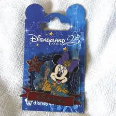 ディズニーランド　パリ　25周年 ミニーマウス ピンバッジ