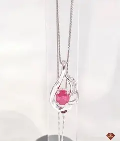 【新品】ルビー＆ダイヤモンドプラチナペンダントチェーン
