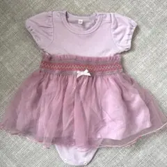 ベビー ワンピース 70 ラベンダー