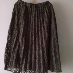 THE SHOP TK フレアスカート オリーブグリーン(カーキ) Fサイズのサムネイル