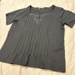 M'GREGOR マックレガー　黒 半袖 トップス　レース