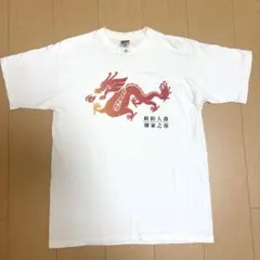 90s USA製 ニューヨークライフ家宝保険 ドラゴン プリント Tシャツ
