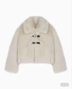 HIGH SCHOOL DISCO バックルロングヘアファージャケット