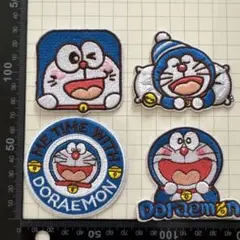 匿名発送　ドラえもんワッペン4枚セット　高品質ワッペン　シールタイプ