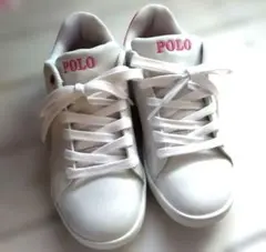 POLO RALPH LAUREN スニーカー ホワイト ピンク　おしゃれのサムネイル