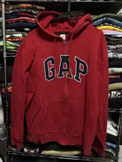 GAP 赤 ジップアップパーカー Lサイズ