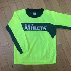 ATHLETA 蛍光イエロー 長袖ピステ　140サイズ　サッカー