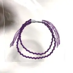 ミサンガ パープル 22cm ブレスレット アンクレット 推し活 イベント