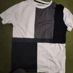 パッチワークデザイン 半袖Tシャツ