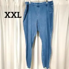 【XXL】超ストレッチ デニム風 レギンスパンツ ジェギンス ジョガー