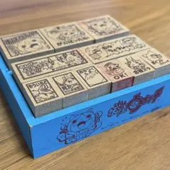 妖怪ウォッチ 木製ごほうびスタンプ 11個セット ケース付き ビバリー