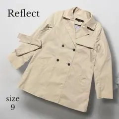 【Reflect 】ベージュ ダブルブレスト コート サイズ9