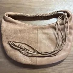 【美品】BANANA REPUBLIC ベージュレザーショルダーバッグのサムネイル