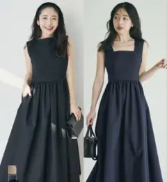 【美品】ベースメントオンライン 2WAYワンピース ネイビー