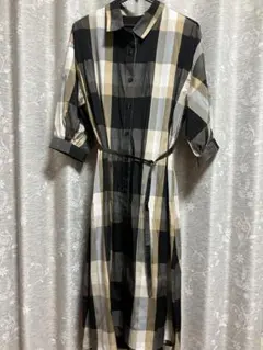 RAY CASSIN チェック柄シャツワンピース