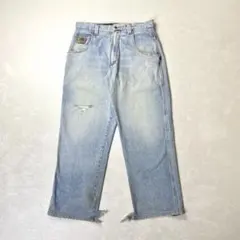 FUBU JEANS ダメージ デニムパンツ W34 90's フェード バギーのサムネイル