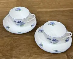 未使用！！【イヴ・サンローラン　花柄　カップ&ソーサー　2客セット】