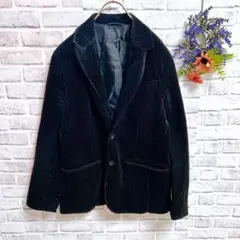 【美品】 ジャケット コードゥロイ （F） ストライプカジュアル ブラック