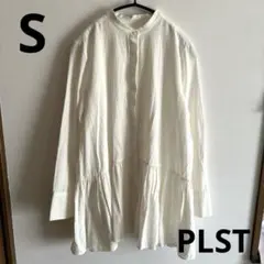 PLST プラステ ペプラム トリアセコットン チュニックブラウス　長袖 Sのサムネイル
