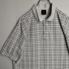 ヤ*ー様 ナイキゴルフ 半袖シャツ ポロシャツ チェック柄 バイカラー メンズL