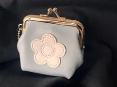 【マリークワント】シンプルデイジーマーク2 ガマ口ポーチミニ