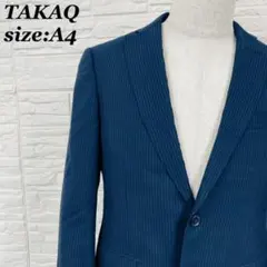 TAKAQ テーラードジャケット ストライプ ネイビー A4【11535】のサムネイル