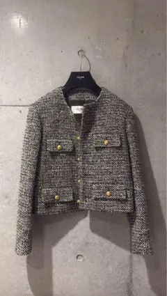 CELINE ツイード ノーカラージャケット　シャスールのサムネイル