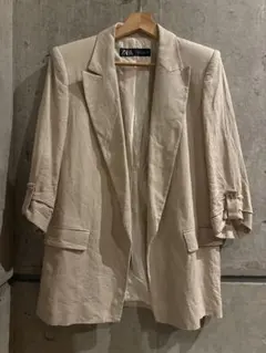 リネンジャケット 七分袖