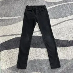 GU ブラックデニム パンツ S 裏起毛付き★値下げしました。