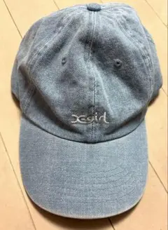刺繍X-girlロゴ ベースボールキャップ ライトブルー ジーンズエックスガール