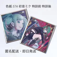 プロセカ 色紙 57A 初音ミク 特訓前 特訓後