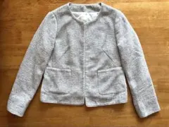 た*ぽ様 フォーマルジャケット ノーカラー 13号 オフホワイト セレモニー 入