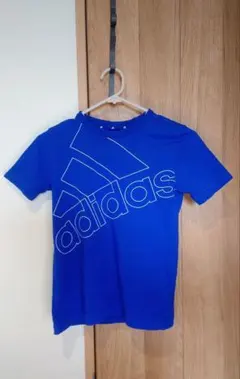 【used】adidas 青色 Tシャツ130