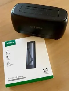 ORICO HDDケース & UGREEN m.2SSDケース（新品）のセット