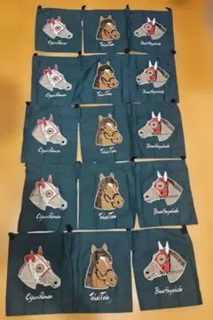 競馬 競走馬 暖簾『オグリローマン・ビワハヤヒデ・トウカイテイオー』5枚セット